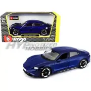 BBURAGO 1:24 PORSCHE TAYCAN TURBO S DIE-CAST BLUE 18-21098