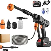 Hydrox5 Battery Powered Pressure Washer, Hydro X5 Hand Held Power Washer with 16ft Detachable Hose, Cordless Washers 6-in-1 Nozzle, Charger for Car Wash, Yard, Car, Garden Cleaning(48V,Paper Box)