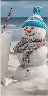 Rrtsmsgh Snowman Bech Beach Towels for Adults, Extra Large Microfiber Beach Towel Quick-Dry & Sand Free Towels for Swimming Bath Travel Camping 31.5 X 63 Inch