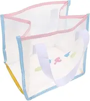 [WESIEVYA] Pvc Jelly Bag Beach Bag Adorable Bear Animal Design Fashion Tote Bag for School Travel Work and Daily Use