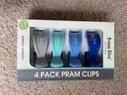 Bubba Blue Pram Clips. 4 Pack. Rare.