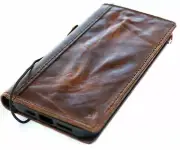 Genuine Vintage Leather Case Fo Apple iPhone 13 Pro Book Wallet Cover Retro soft