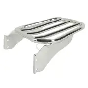Chrome Sissy Bar Sport Luggage Rack Fit For Harley Softail Fat Boy FLSTF 07-2017
