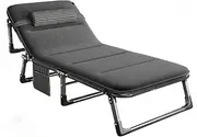 OZNALA Single Mattress Folding Bed Recliner Bedding Portable Foldable Camping Cotton-Crystal Cotton Pad