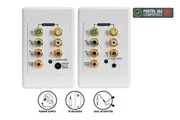 Component Cat5 Cat6 Extender Wall Plate + IR KIT RGB YUV YPbPr Coaxial Audio