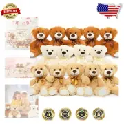Elegant 14-Pack Plush Teddy Bears - Ideal Centerpiece for Baby Showers & Parties