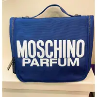 在飛比找蝦皮購物優惠-手提式化妝包/外出包  MOSCHINO深藍色小書包