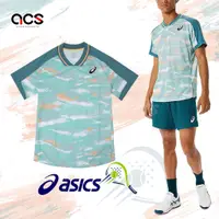 在飛比找蝦皮商城優惠-Asics 短袖 Tennis 男款 綠 短T 美網 網球 