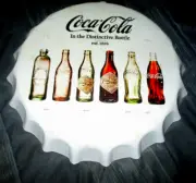 COCA-COLA COKE 3-Dimensional Metal Bottle Cap Wall Sign Decor #02 - NEW