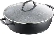 Baccarat STONEX2 Ceramic Non Stick Cast Aluminium Saute Pan with Lid 32cm