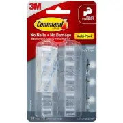 3M Command Clips Round Cord 17017CLR-VP - Clear Value Pk/10 [XA006797626]