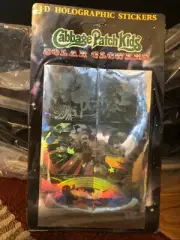 Cabbage Patch Kids Solar Glowers 3-D Holographic Stickers on Card