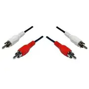 Dynamix CA-2RCA-2 Audio 2 RCA to 2 RCA Cable - 2m - Red & White [CA-2RCA-2]
