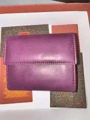 New $430 Etro MENS Wallet tags/ duster/ Box And Certificate Of Authenticity,purp