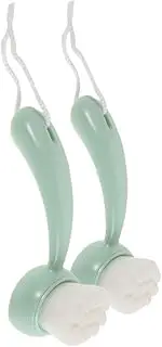MERRYHAPY 2pcs Face Scrubbers Electric Facial Brush Soft Bristles for Deep Cleansing and Exfoliation