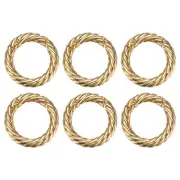 6Pcs Spring O Rings 3/4" Round Trigger Snap Hook Circle Gold Key Ring Clip