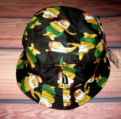 MENS NEFF HAWAIIAN ALOHA REVERSIBLE BUCKET HAT ONE SIZE