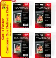 4 x 100 Ultra Pro Team Bags Resealable Card Sleeve Toploader Protector 400