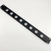 1U Single Space Rack Case Panel W/8 XLR CutOuts For NL8, NL4 Speakon Connectors