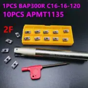 BAP300R C16-16-120 2 Fulte End Mill CNC Milling Cutter Holder + 10Pcs APMT1135