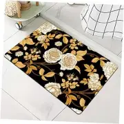 Bath Mat Rug-Pattern Rubber Non Slip Quick Dry 20"x32"(square) Vintage Roses