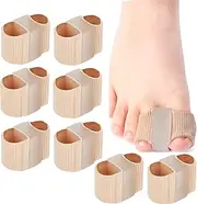 8 Pack Bunion Corrector for Women & Men – Toe Separators for Hallux Valgus, Hammer Toe Straightener, Overlapping Toe Relief with 2 Loops, Breathable Toe Spacers for Big Toe Pain Relief & Alignment (S)