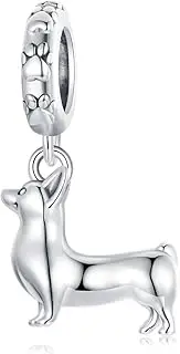 [DOYIS] 925 Sterling Silver Corgi Dog Charm for Pandora Bracelet