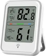 Home Weather Station Humidity Gauge Temperature Gauge Backlight Indoor Weather Station Home Thermometer Outdoor Thermometer Interior Hygrometer White Instrument Battery