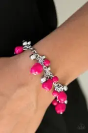 Paparazzi ~ Mountain Mamba Pink Stone Bracelet