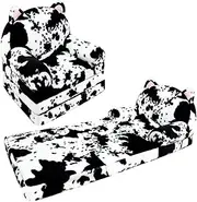 QIUODO Toddler Chair Plush with Removable Cover, Kids Sofa Bed to Lounger, Comfy Kids Couch for Kids Age 1-3