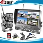 Wireless 7" Quad Split Monitor DVR AHD + 2X Reversing Camera +32GB for Truck RV