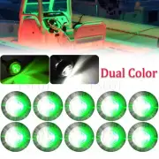 10x Marine Boat LED Deck Courtesy Lights Dual Color Round Stern Navigation Light