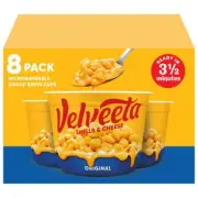 Velveeta Shells & Cheese Cups 8ct – Original Mac & Cheese, 2.39oz Each