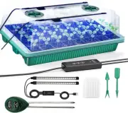 TOMVAES Seed Starter Tray with Growth Light, 40Cells Seed Tray with Humidity ...