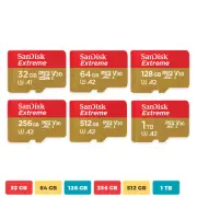 SanDisk Extreme MicroSD 32GB 64GB 128GB 256GB 512GB SDHC SDXC A2 Memory Card Lot