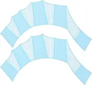 uxcell Silicone Swimming Gloves, 1 Pair Webbed Swim Gloves Finger Frog Type Water Resistance Gear Paddle Fins for Aquatic Training, Blue, S