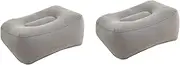 Holibanna 2pcs Inflatable Foot Rest Airplane Travel Foot Pillow Recliner Cushion Ideal for Flight Car Train Office or Home