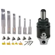 NEW TTS 3/4 SHAN 2IN BORING HEAD 6PC BORING BAR 6PC CARBIDE INSERT SET USA