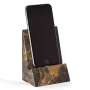 TIGER EYE MARBLE DESKTOP CELL PHONE HOLDER OR COMPUTER TABLET HOLDER