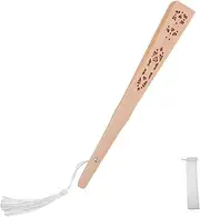 BESTOYARD Folding Hand Fan Wooden Hand Fans for Weddings Asian-Inspired Design Hollow Patterns Great Bridal Accessory
