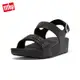 【FitFlop】LULU LASERCRYSTAL LEATHER BACK-STRAP SANDALS 雷射雕刻及水鑽造型後帶涼鞋-女(靓黑色)