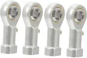 Mobestech 4 Pcs Bearing Rod Socket Ratchet Curler Thread Joint Pliers Nuts Automotive with Ball End Blow Circlip Rivet Bung Female Thread Connector Joint Air Wire Silver Copper Base Alloy