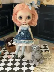 Alice In Wonderland- Blythe doll handmade outfit -set Of clothes For Blythe Doll