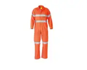 Bisley Hi Vis Coveralls 3M Reflective Tape Orange (BC6718TW) - Various Sizes