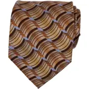 BACHRACH Mens Classic Tie 3.75 Bronze 100% Silk Jacquard Long Designer Necktie