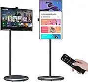 27 inch Android 13 Standbyme Smart TV, 180° Rotatable IPS FHD Touch Screen Tablet, 6G+128G Large Memory, Built-in Hidden 4K Camera, 100WH Battery 5-6h Multi-Media, Live Streaming (Grey)