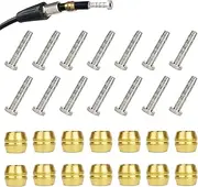 SUUJI BH90 Brake Olive and Barb - 14 PCS Brake brass olive and steel Connecting Insert kit for Shimano Mountain Bike Bicycle BH90 Avid Sram Bike Hydraulic Disc Brake Hose BH90/BH59