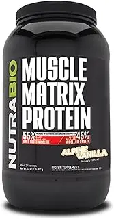 NutraBio - Muscle Matrix Protein Powder Alpine Vanilla - 2 lbs.