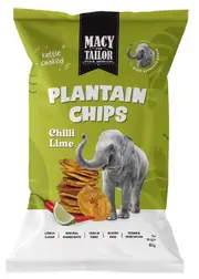 2 x Macy and Tailor Plantain Chips Chilli Lime 85g