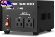 Step Down Transformer 240V to 110V 500W Voltage Converter AU US Portable Black